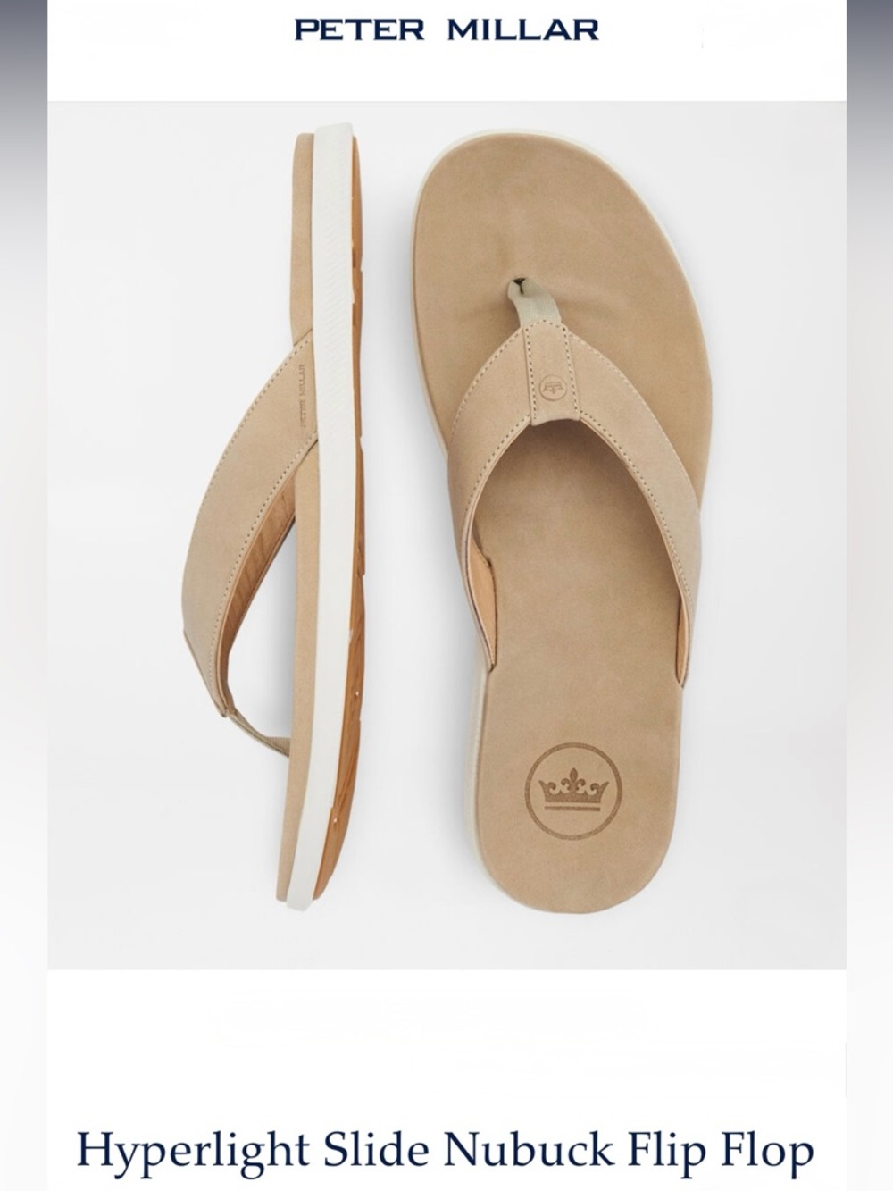 PETER MILLAR Hyperlight Slide Nubuck Flip Flop